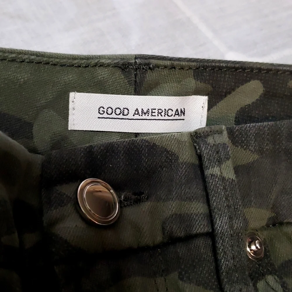 GOOD American Good Waist Camo Skinny Jeans High Rise Size, 6/28